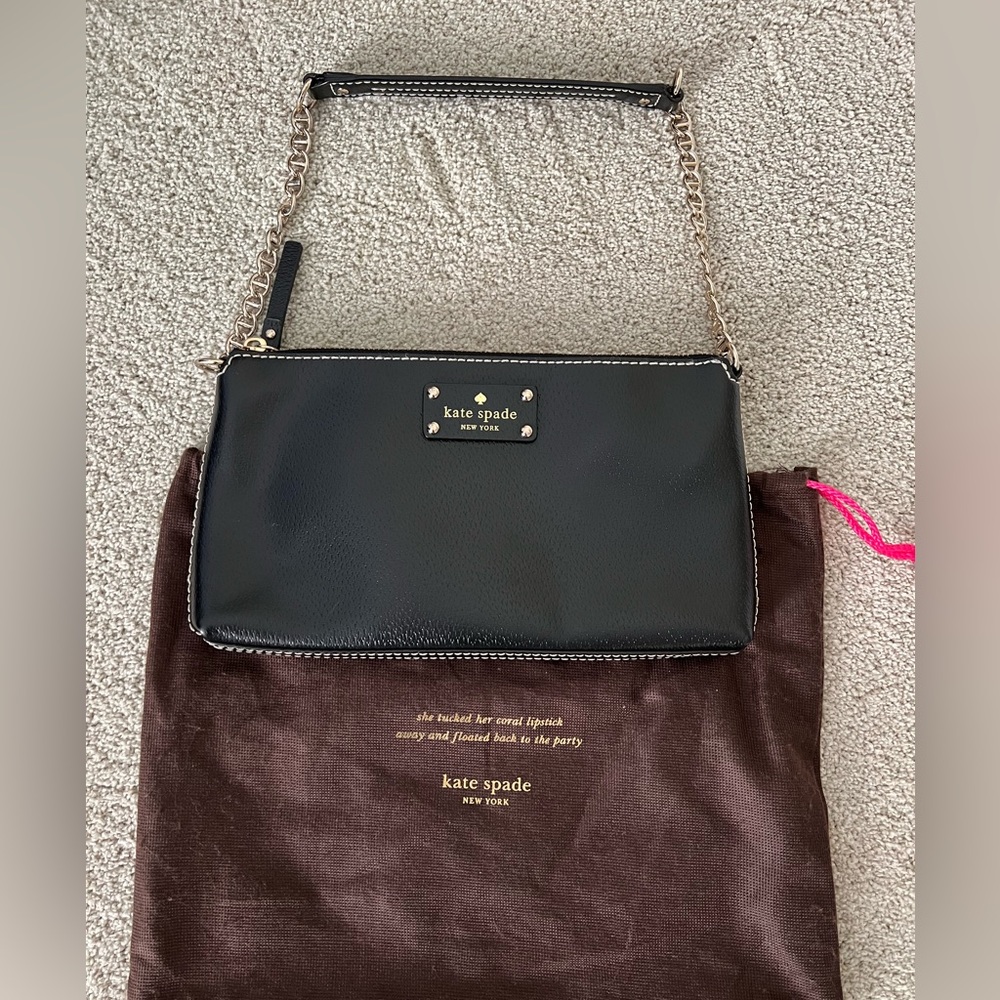Amazing condition black shoulder Kate Spade leather bag
